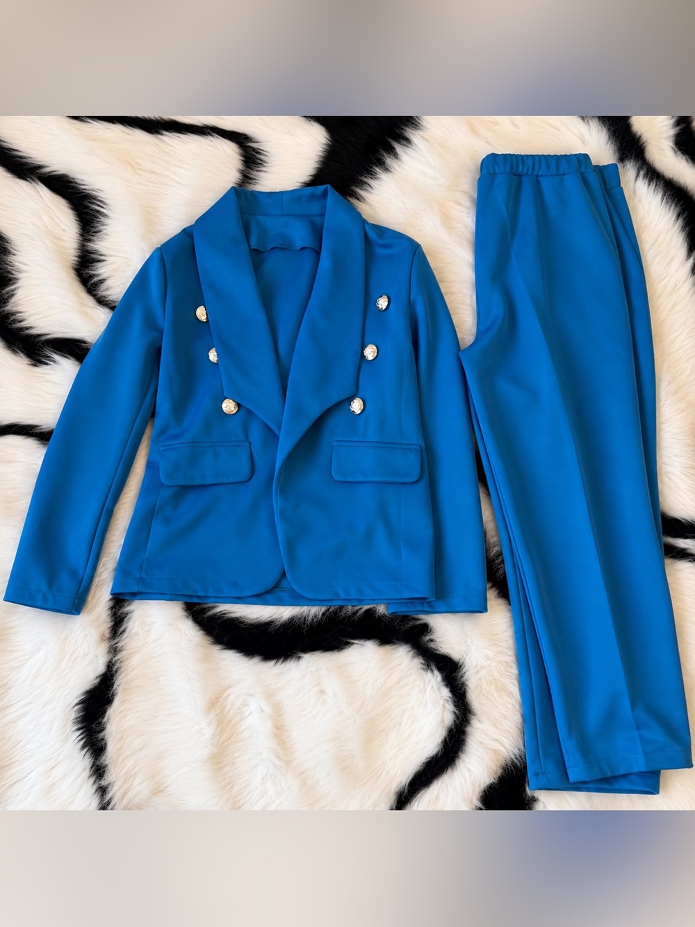 Stunning Cobalt Blue Blazer & Pants Set / Approx. US Size 6